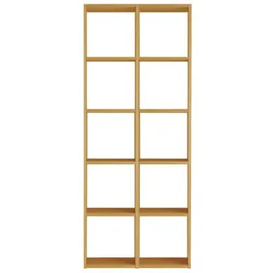 5x2 Stacking Shelves Set - Oak, Wood
