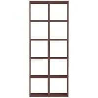 5x2 Stacking Shelves Set - Walnut, Wood
