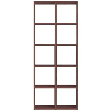 5x2 Stacking Shelves Set - Walnut, Wood image