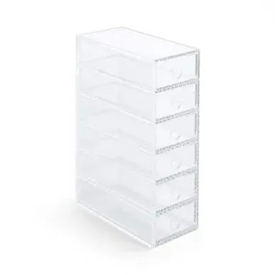 6-Drawer Storage Unit - Clear, Acrylic image