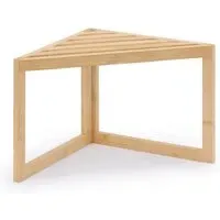 Corner Shelf Unit 1 Tier - Natural, Bamboo