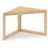 Corner Shelf Unit 1 Tier - Natural, Bamboo