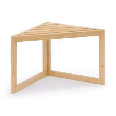 Corner Shelf Unit 1 Tier - Natural, Bamboo image