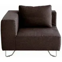 Corner Unit Sofa Modular - Black/Brown, Fabric