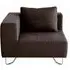Corner Unit Sofa Modular - Black/Brown, Fabric