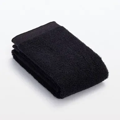 Cotton Linen Face Towel - Navy, Cotton Blend image