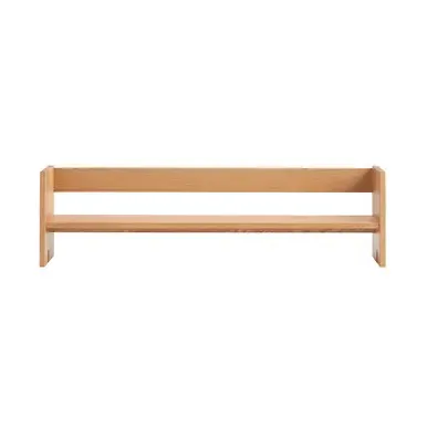 Desktop Shelf with Storage - Oak, Natural Wood image