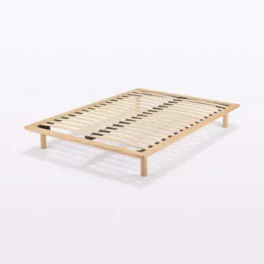 Double Platform Bed Frame - Oak, Wood