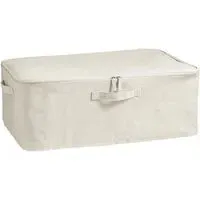 Fabric Storage Box with Lid - Grey, Fabric