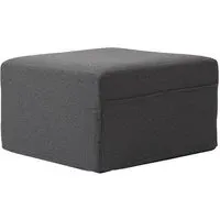 Foldable Footstool with Mattress - Grey, Felt
