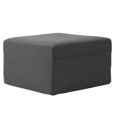 Foldable Footstool with Mattress - Grey, Felt