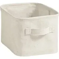 Foldable Storage Box with Coating - Neutral, Linen