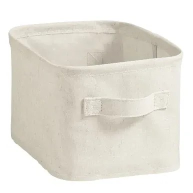 Foldable Storage Box with Coating - Neutral, Linen