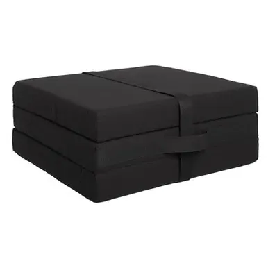 Foldaway Guest Mattress - Black, Linen Cotton