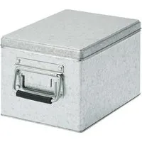Half Middle Storage Box - Silver, Tin Plate
