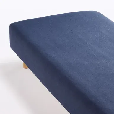 Large Double Fitted Sheet - Heather Grey, Cotton image