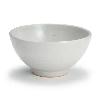 Large Rice Bowl with Crackle Pattern - Natural, Ceramic