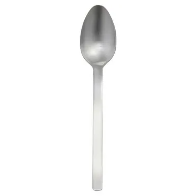 Large Straight Handle Spoon - Silver, Stainless Steel