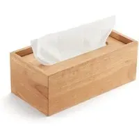 Large Tissue Box Cover - Natural, Rubberwood