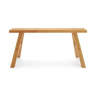 Large Traditional Bench - Natural, Rubberwood