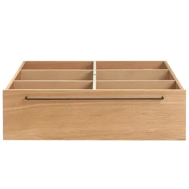 Large Underbed Drawer with Partitions - Oak, Veneer image