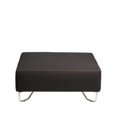Modular Footstool Unit - Black/Brown, Fabric image