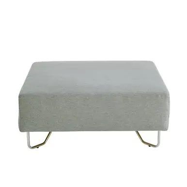Modular Sofa Footstool - Light Grey, Fabric image