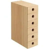 Modular Storage Unit 6 Drawers - Oak, Wood Veneer