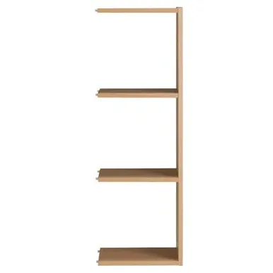 Narrow 3 Shelf Add-On Unit - Oak, Wood
