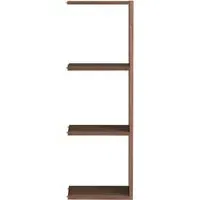 Narrow 3-Shelf Add-On Unit - Walnut, Wood