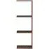 Narrow 3-Shelf Add-On Unit - Walnut, Wood