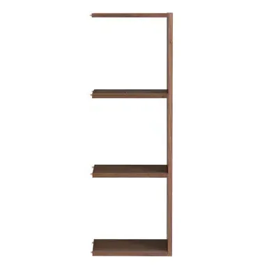 Narrow 3-Shelf Add-On Unit - Walnut, Wood