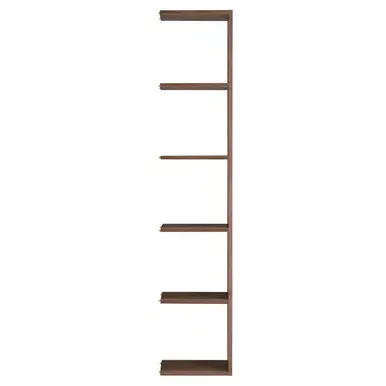 Narrow 5 Shelf Add-On Unit - Walnut, Wood
