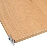 Narrow Additional Shelf - Oak, Stainless Steel