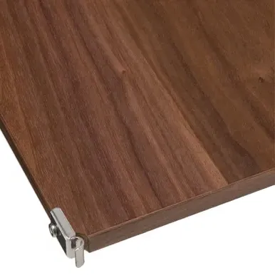 Narrow Additional Shelf - Walnut, Stainless Steel