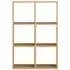 Narrow Stacking Shelves 3x2 Set - Oak, Wood