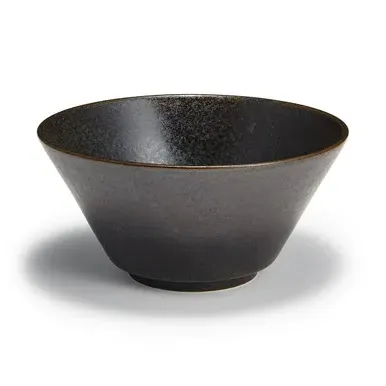 Noodle Bowl Traditional Craft - Black, Ceramic