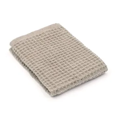 Organic Cotton Waffle Face Towel - Blue, Cotton image