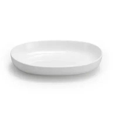 Oval Tableware Bowl - Grey, Ceramic