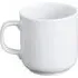 Porcelain Mug with Rib Effect - White, Porcelain