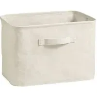 Rectangle Storage Box Foldable - Neutral, Linen Blend