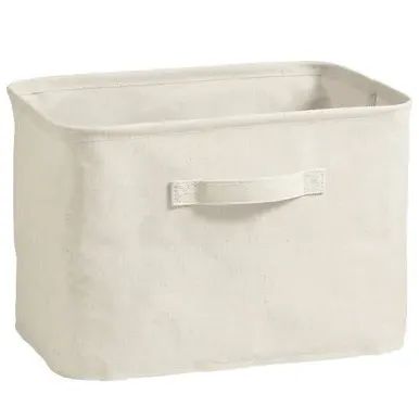 Rectangle Storage Box Foldable - Neutral, Linen Blend