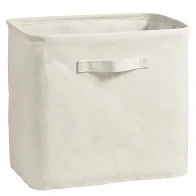 Rectangle Storage Box Foldable - Neutral, Linen Blend