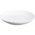Round Dinner Plate with Rib Effect - White, Porcelain