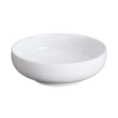 Round Flat Bowl - White, Porcelain