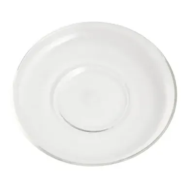 Round Glass Saucer Heatproof - Clear, Tempered Glass image