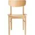 Round Leg Chair with Wide Back - Natural, Oak Wood