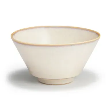 Round Rice Bowl - White, Ceramic image