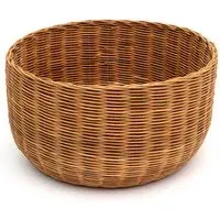 Round Storage Basket - Natural, Rattan Weave