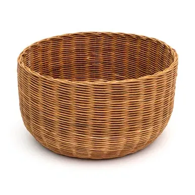 Round Storage Basket - Natural, Rattan Weave